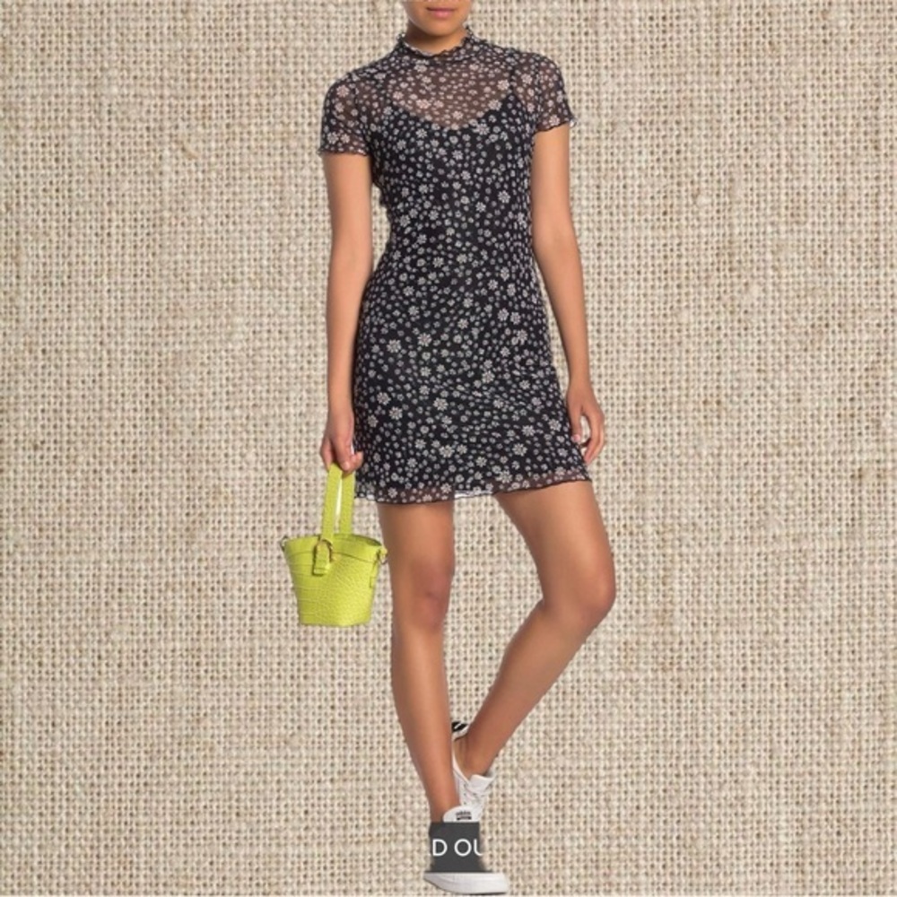 Floral Black Dress